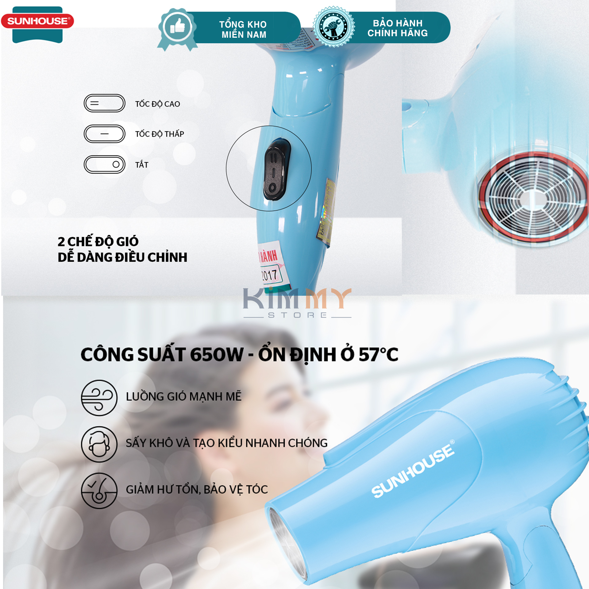 Công năng sản phẩm máy sấy tóc SHD2305