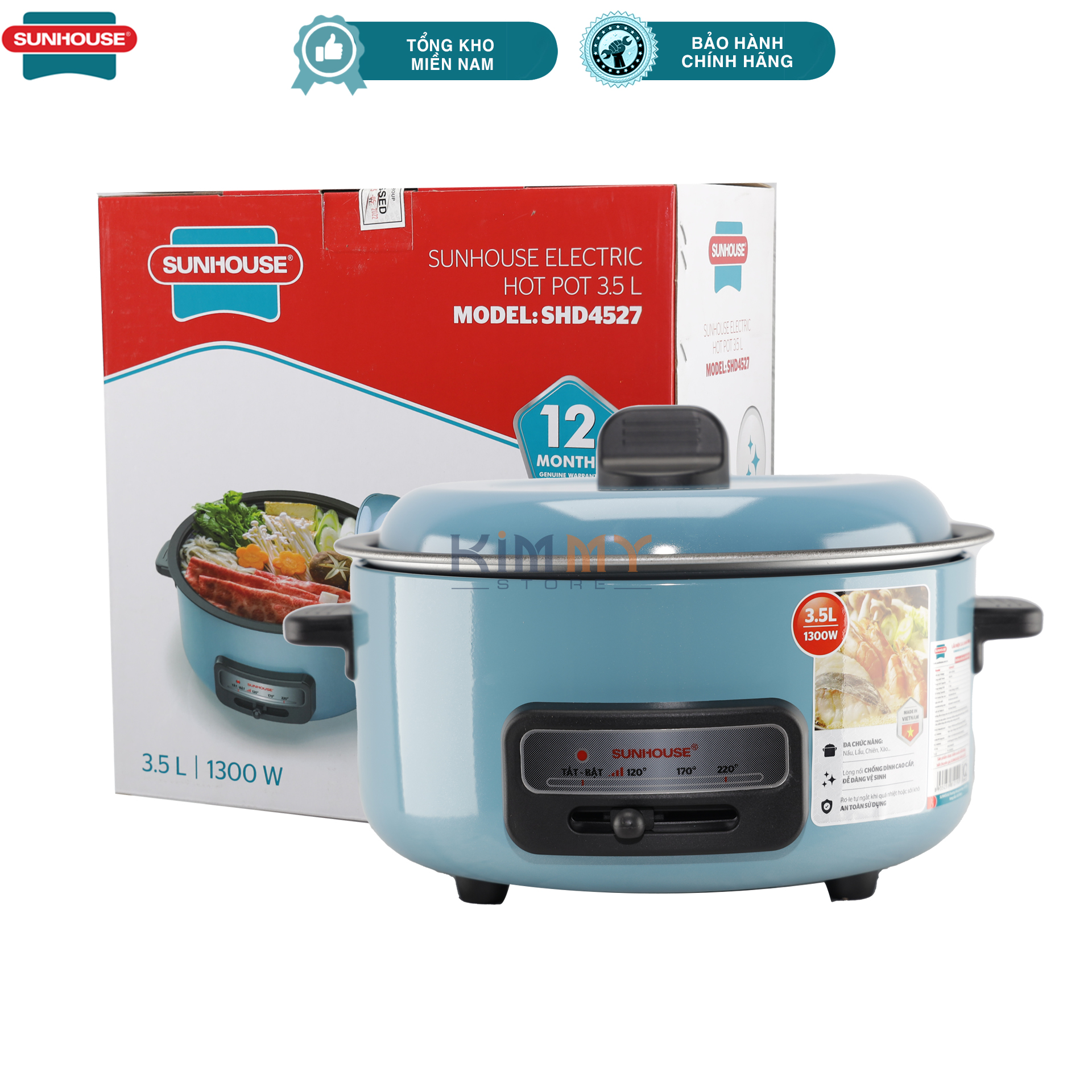 Nồi lẩu điện đa năng Sunhouse SHD4527 dung tích 3.5L